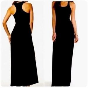 JOHNNY WAS CALME black racer back knit maxi dress